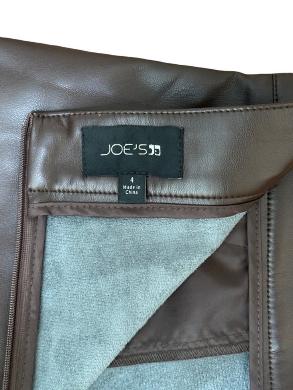 Joe's Jeans x Dani Michelle The Tavi Vegan Leather Midi Skirt - Coffee Bean - 4 - Picture 9 of 9